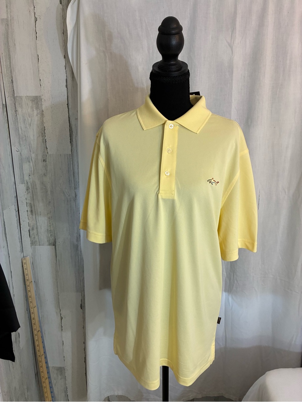 Greg Norman Collection Pale Yellow Polo golf preppy Shirt
